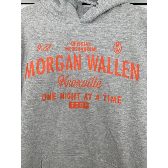 Morgan Wallen official merchandise gray irange sweatshirt hoodie Knoxville UT - Picture 3 of 8